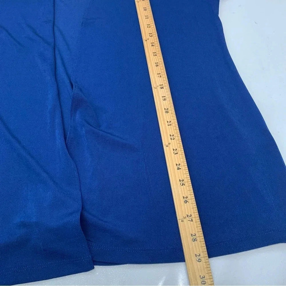 Chicos Travelers 3 Cardigan Woman  Extra Large  Blue Open Slinky Knit 3/4 Sleeve - Picture 11 of 11